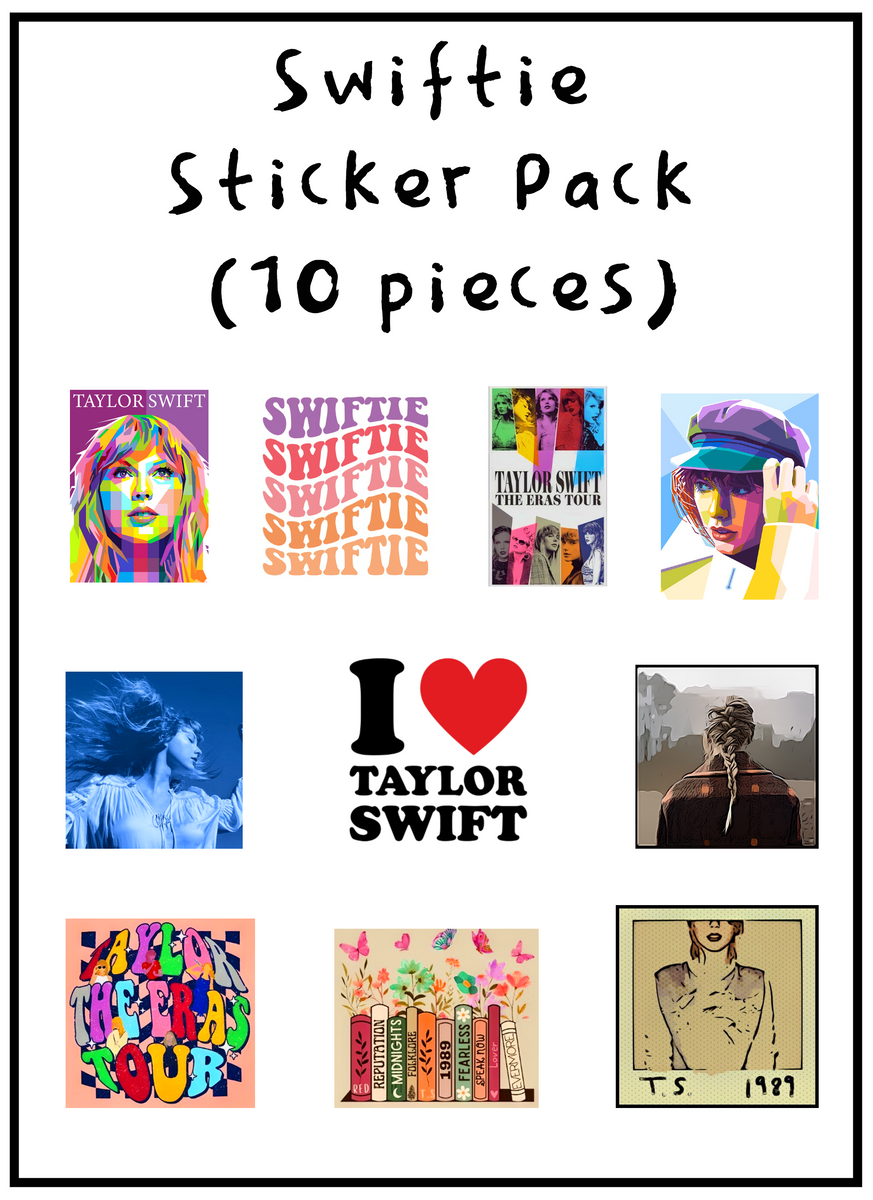 Taylor Swift Sticker Pack (10 pieces + 1 Bonus Sticker) – Trusty Spot  Records & Tees