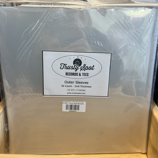 Trusty Spot Records - 3mil (12 3/4 x 13in) Outer Sleeves | 50 Count