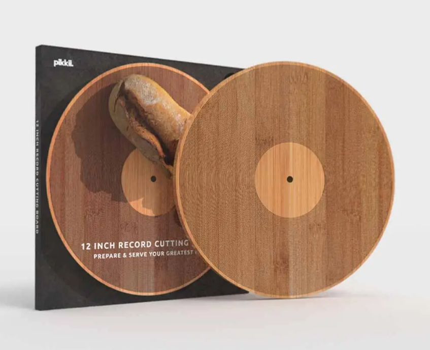 12" Record Bamboo Chopping Board
