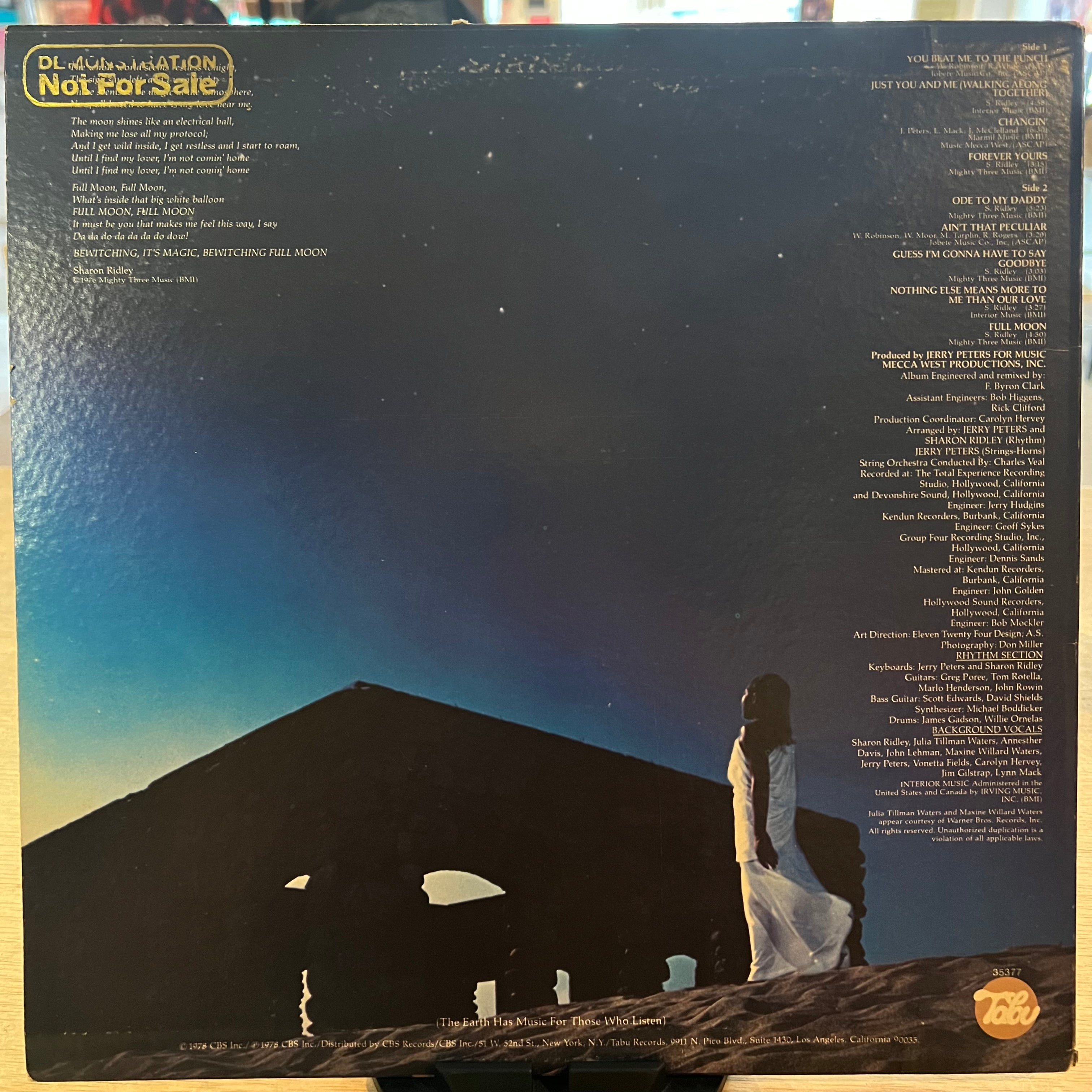 Ms. Sharon Ridley Full Moon オリジナル盤 Ms. Sharon Ridley Full Moon オリジナル盤