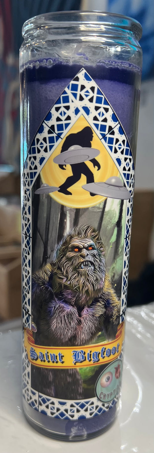 Bigfoot Cryptid Prayer Candle