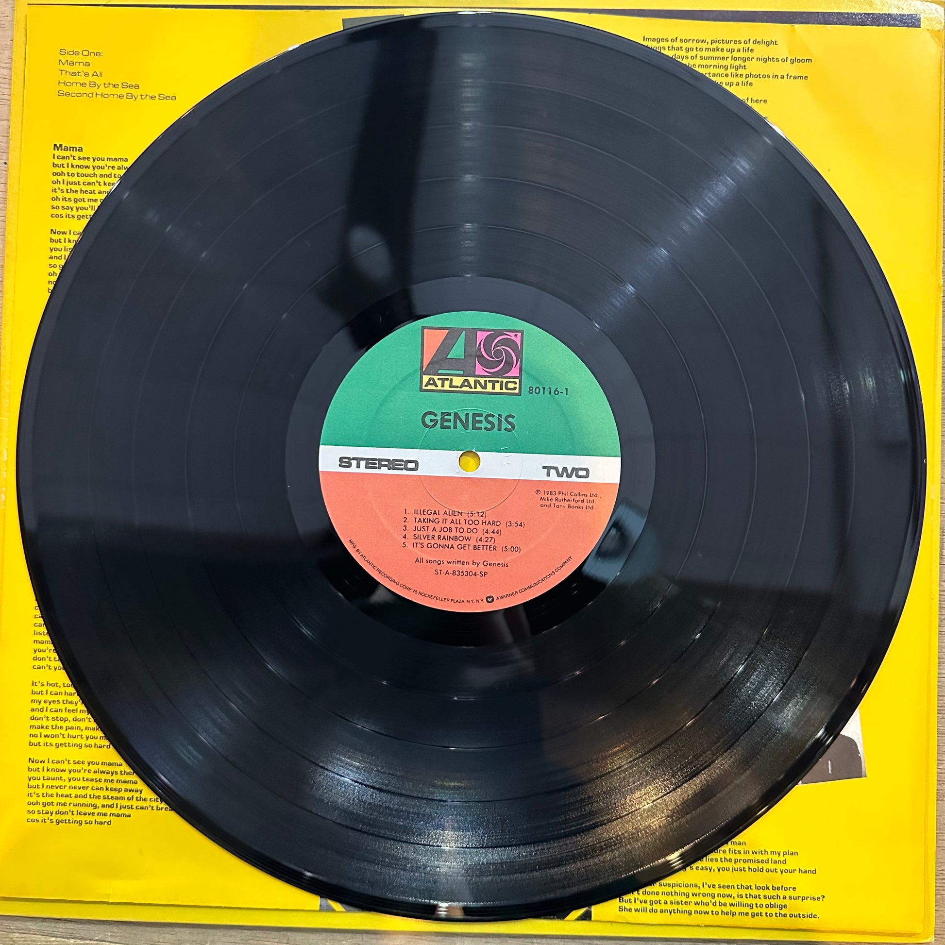 Genesis Inner Record Label Genesis | Genesis (Vinyl) (Used) – Trusty Spot Records & Tees