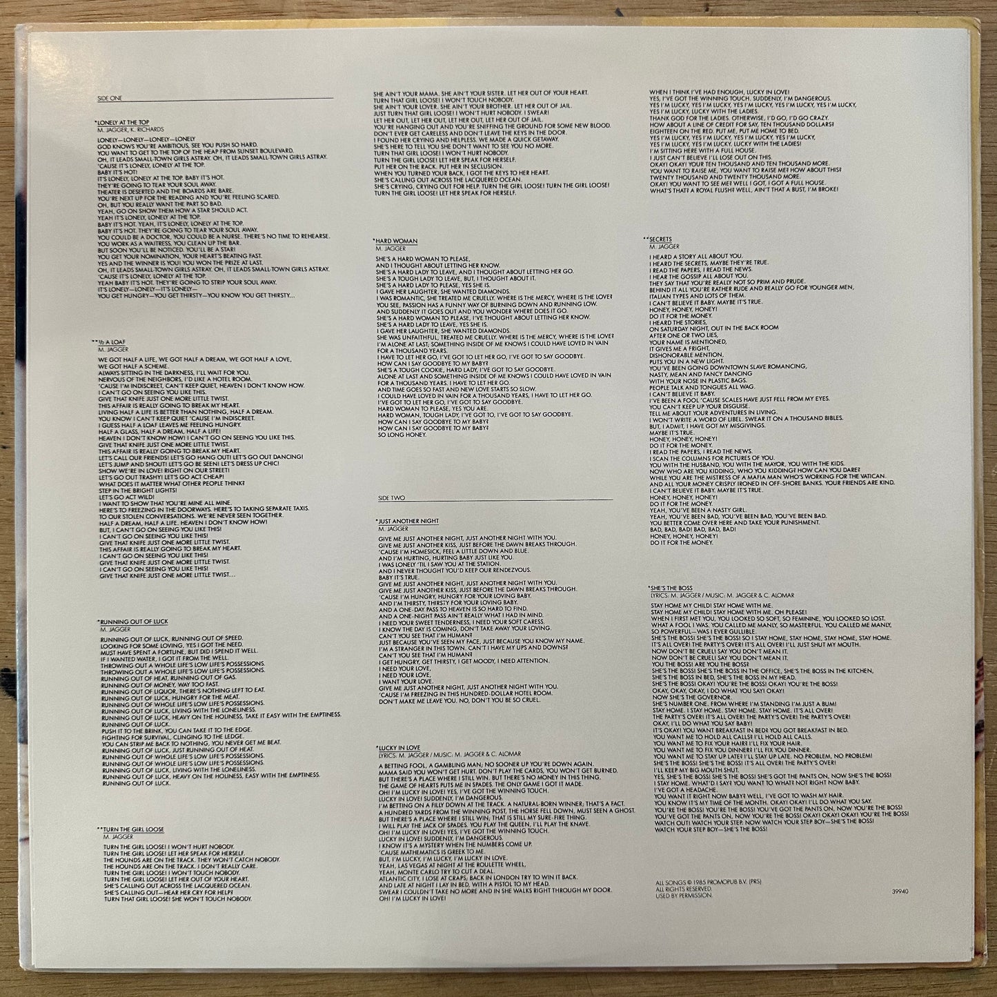 Mick Jagger | She's the Boss (Vinyl) (Used)