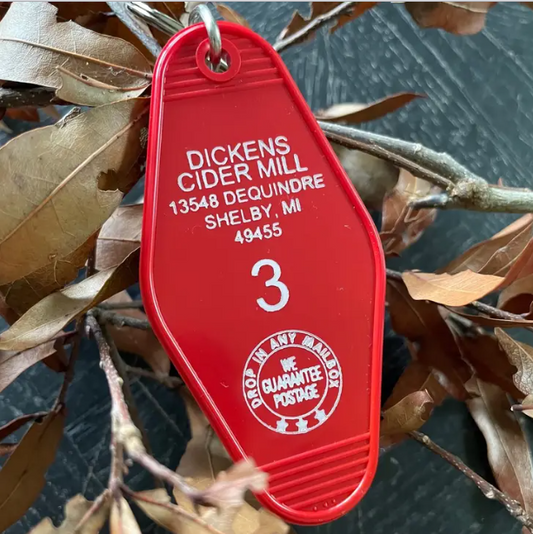 Motel Keychain: Dickens Cider Mill