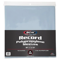 BCW 12" Outer Sleeves - Polypropylene (100)