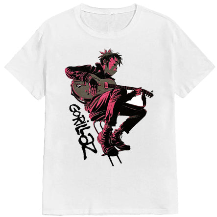 Gorillaz Sitting Pink T-Shirt