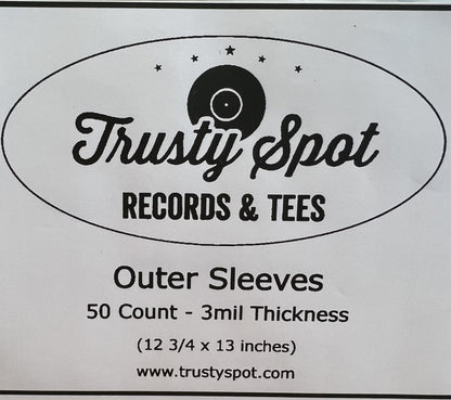 Trusty Spot Records  - 3mil (12 3/4 x 13in) Outer Sleeves | 50 Count