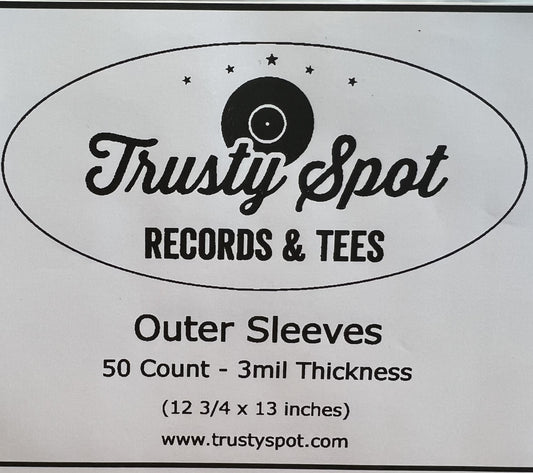 Trusty Spot Records  - 3mil (12 3/4 x 13in) Outer Sleeves | 50 Count