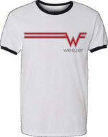 'Weezer Striped Logo Ringer' T-Shirt